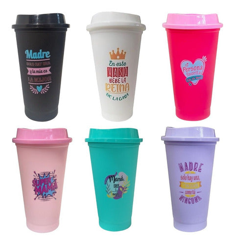 Reusable Mother's Day Gift Souvenir Designs Pastel Colors Starbucks Style Cup 0