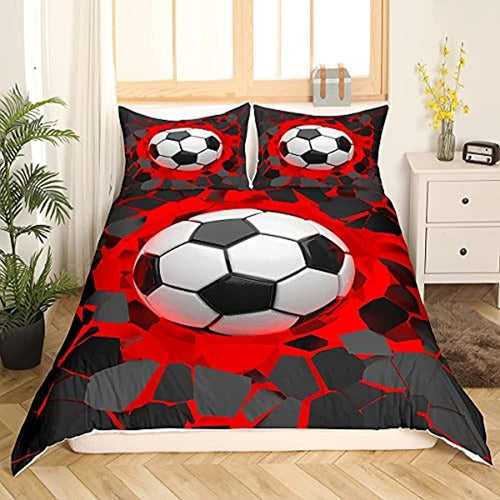 Feelyou Football Bed Linen Set with Duvet Cover 0