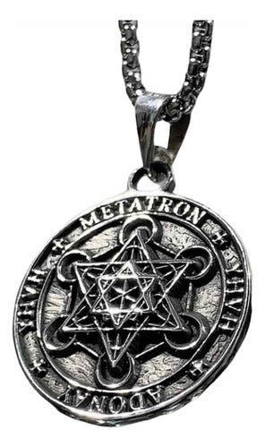 Dije Sello Cubo Metatron En Plata Geometria Sagrada 0