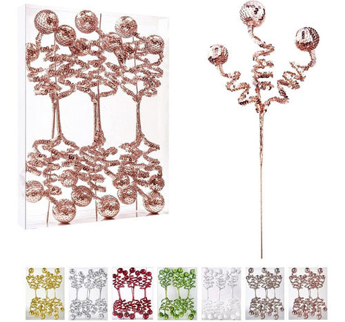 6 Ramas De Decoracion Zhanyigy Para Navidad Rose Gold 0