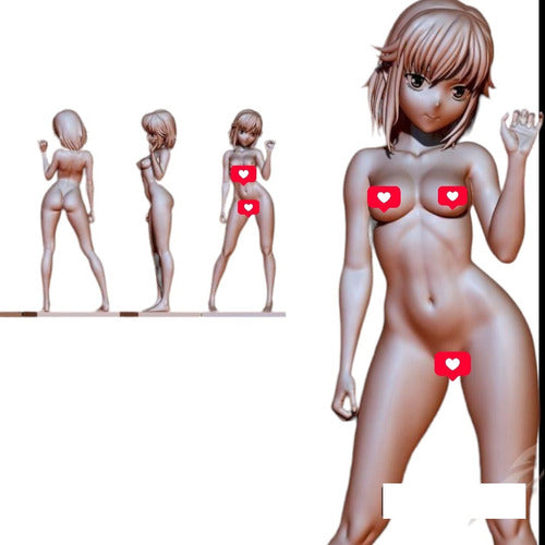 Figura Anime Girl V2 En Nsfw Impreso En 3d 0