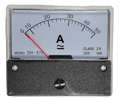 Amperímetro Analogico Ac E Dc 50a Sf670 - Termiais Em Latão 0