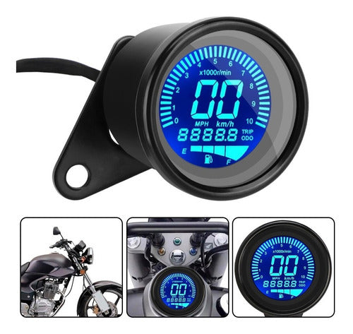 CDT Digital Universal Motorcycle Speedometer Cafe Bobber Pem 0