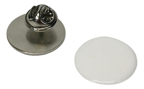 Sublimatable Plastic Pins 2cm with Metal Base - Pack of 20 Units 0