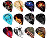 South Feather Cool Guitar Picks 12-Pack Medium with Leather Pick Holder 2
