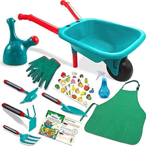 Qtioucp - 16 Piece Gardening Tool Set for Kids 0