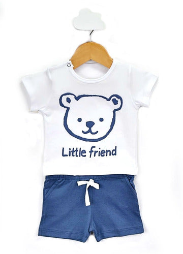 Generic Baby Outfit – T-Shirt + Jersey Shorts Set 0