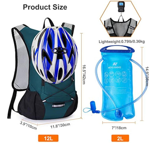 Lightweight Hydration Backpack, Running Backpack with 2L Water Bladder 3