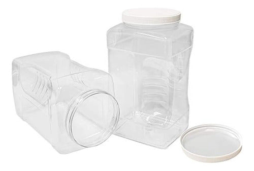 Ljdeals Plastic Storage Containers Transparent 1 Gallon 1