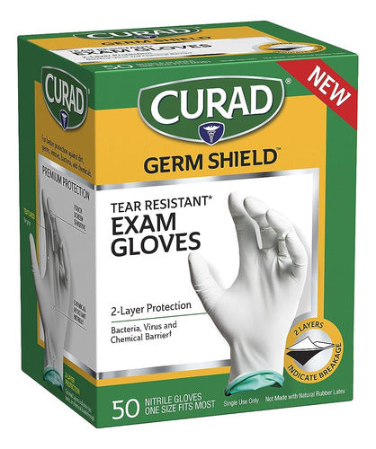 Medline Curad Shield Nitrile Exam Gloves 0