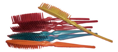 Argentina Hair Brush with Tail Quality Plastic - Pack of 6 0