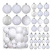 Prextex White Christmas Ball Ornaments - 36 Pieces - 4/6/8cm - White 0