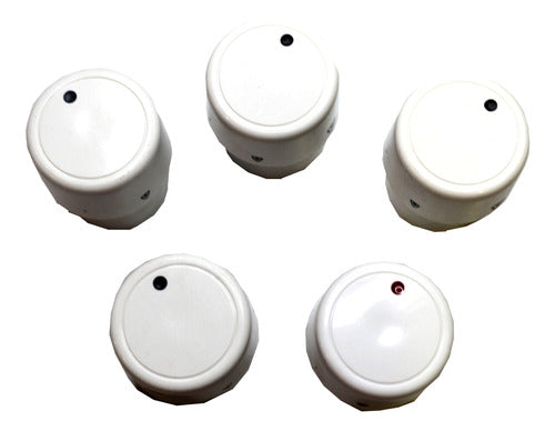 Longvie Kitchen Knob Set 89 White with Long Neck and Hub (5 Units) 0