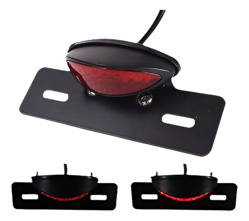 Motorman Integrated Motorcycle Tail Light with Red Lens 0