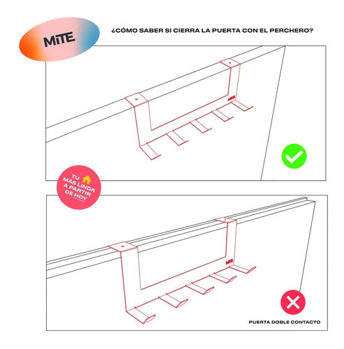 Mite Hanging Door Hook Rack with 5 Hooks 3