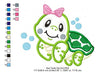Embroidery Machine Appliqué Pattern Turtle Girl 4152 1