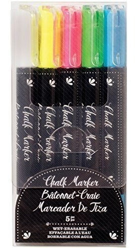 American Crafts Erasable Chalk Markers Set of 5 0