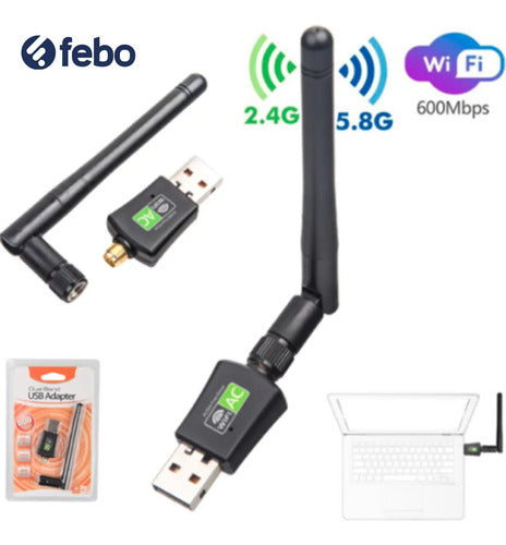 Tarjeta De Red Wi-fi Antena Usb 600mbps Plug And Play Var583 1