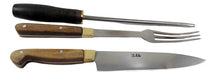 LA MULITA Set Parrillero Artesanal Cuchillo Tenedor Y Chaira 27 Cm 1