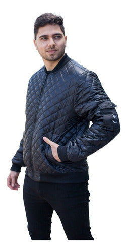 Wainfi Bomber Matelassé Aviator Jacket 0