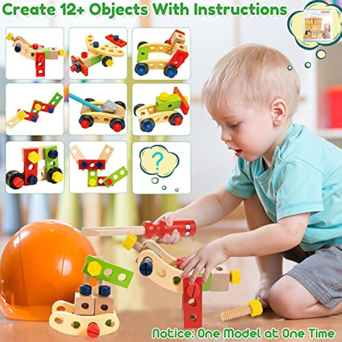 Bravmate Wooden Tool Set for Kids 4