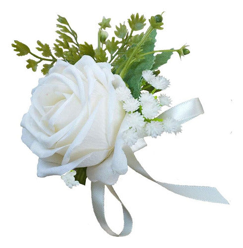 Ramo De Novia Muñeca Corsage Novio Boutonniere Boda Decoraci 4