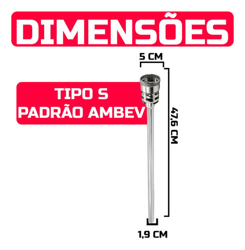 Tubo Sifão Tipo S Barril 50l - Com Pescador 47,6 Cm 4