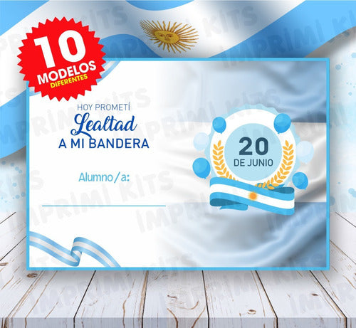 Diseños Diplomas Jura Lealtad A La Bandera Imprimibles #1 1