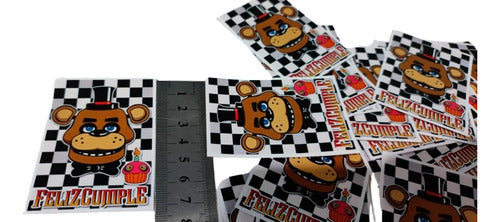 MuchoEvento Five Nights At Freddy's Stickers 5x7cm Happy Birthday X35u 0