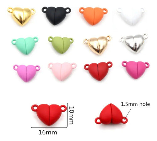 SanadiBijou Heart Shaped Magnetic Charms X 10 Pairs 1