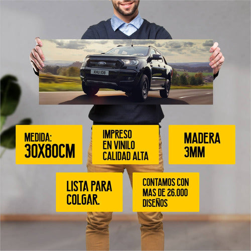 Ford Cuadro 30x80cm Auto 2017 Ranger Limited Dou 217 1