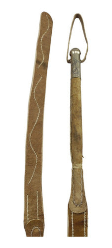 Hand-Woven Cane Whip with 60 Thongs Alpaca Handle and Wooden Talero 3