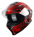 Brand Casco De Moto Modular Con Visor Doble Y Parasol, Integral Co 2