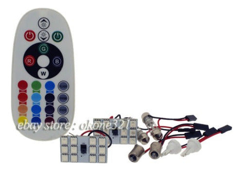 2 X 12SMD Interior Light Dome Map Kit Remote 3