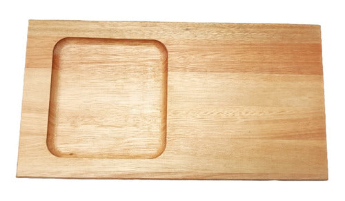 Wooden Burger Plate - Serving Plate 29x15 cm 1