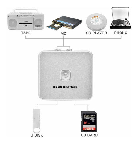 Hopcentury Digitalizador De La Captura De Audio Recorder 2