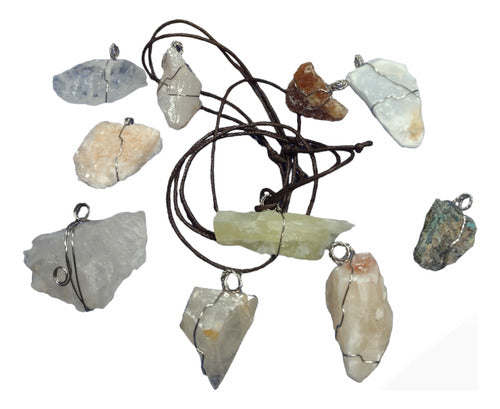 LeHaim Assorted Natural Stone Charms and Surgical Steel X 10 (Combo 3) 0