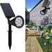 Etheos Kit 2 Solar LED Stake Flood Lights Rechargeable 2