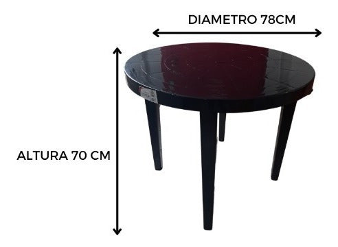 Round Plastic Table 90cm Reinforced 2