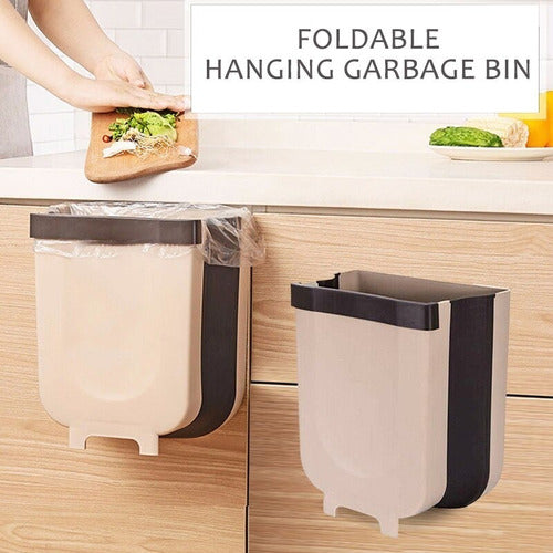 Everets.uy Hanging Trash Bin for Kitchen Waste - Foldable 3