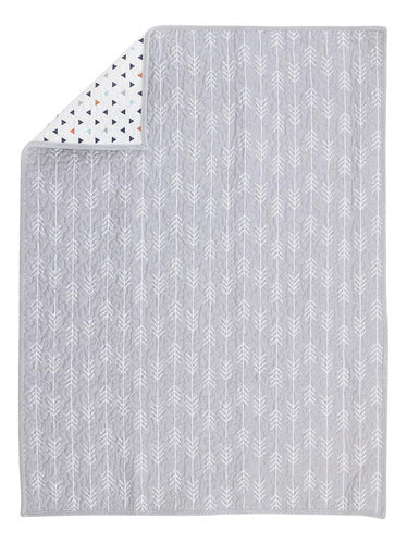 NoJo Aztec Mix & Match 100% Cotton Crib Quilt, Grey 0