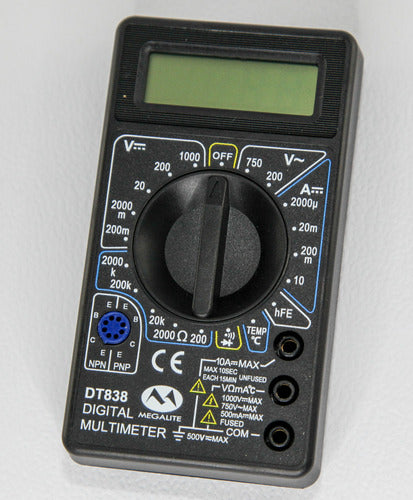 Megalite Multimeter Tester DT-838 Temperature with Buzzer + 9V 2