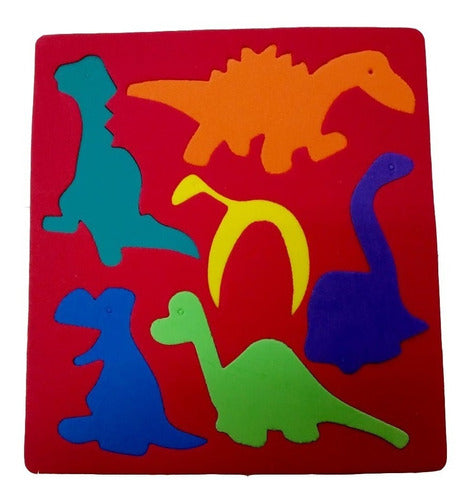 Dinosaur Puzzle Set in Eva Foam - Interlocking Dinosaurs Troquelito 1