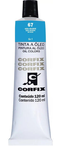 Tinta Óleo Corfix 120ml Cor 67 - Azul Celeste Gr. 1 0