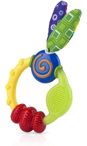 Nuby Teethe-eez Silicone Teething Ring with Bristles 1