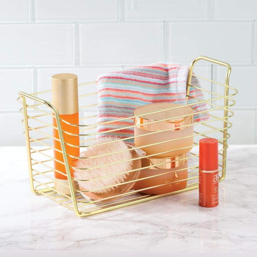 MDesign Storage Basket with Integrated Handles for Organizing Hand Soaps 2