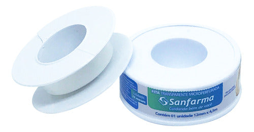 Fita Trasparente Microperfurada Sanfarma 12mm X 4,5m 72 Unid 4