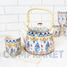 Combo Teapot + 2 Bowls for Tea, Made of China Porcelain - 90035 3