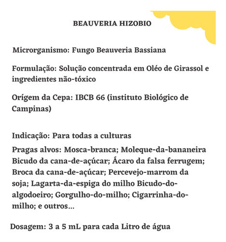 Trio Trichoderma + Beauveria + Bacillus Thuringiensis. 3