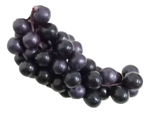 Genérica Fruta Decorativa Uva Negra En Tamaño Real X Unidad 0